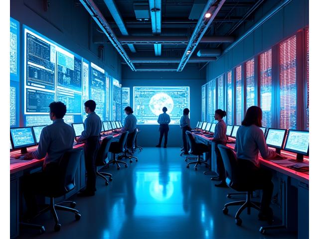 Yüksek teknoloji oyun geliştirme laboratuvarında çalışan mühendisler