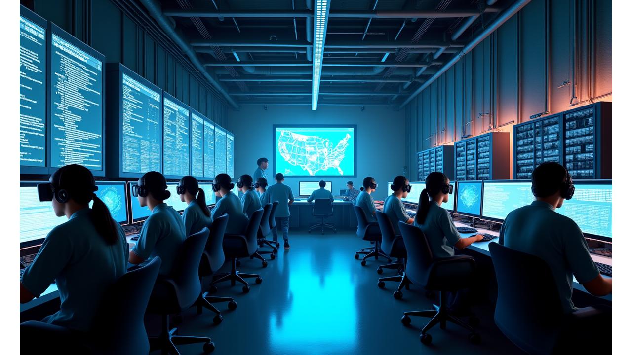Yildiz Peak ekibi, farklı VR başlıkları ve entegre sistemleriyle modern bir laboratuvarda çalışıyor.